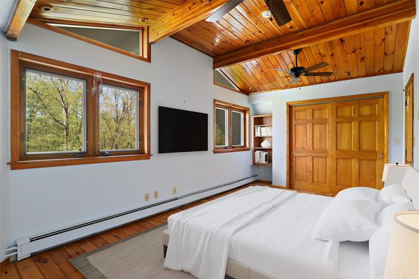 Bedroom, Interior, Wooden Beams, Wooden Ceilings, Wood Texture Flooring