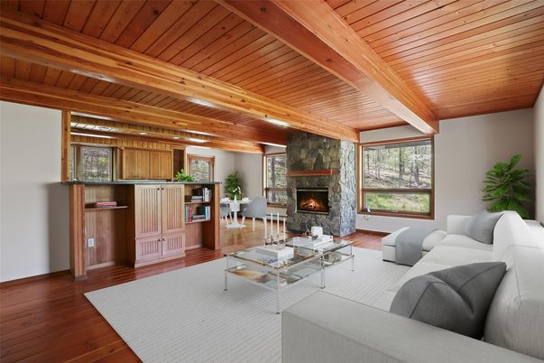 Fireplace, Interior, Living room, Stone Walls, Wooden Beams, Wooden Ceilings, Wood Texture Flooring