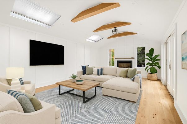 Fireplace, Interior, Living room, Wooden Beams, Wood Texture Flooring