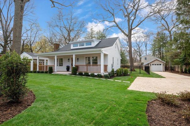 Backyard, Detached Garage, Exterior, Facade, Cape Cod