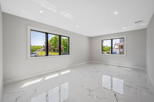 Empty room, Interior, Marble, Recessed Lighting