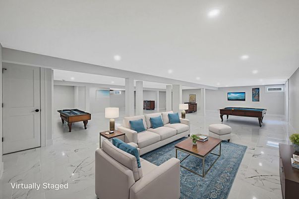 Billiard Table, Game Room, Interior, Living room, Marble, Recessed Lighting