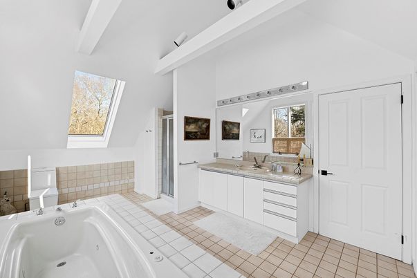 Bathroom, Dual Sink Vanities, Interior, Tile Countertops
