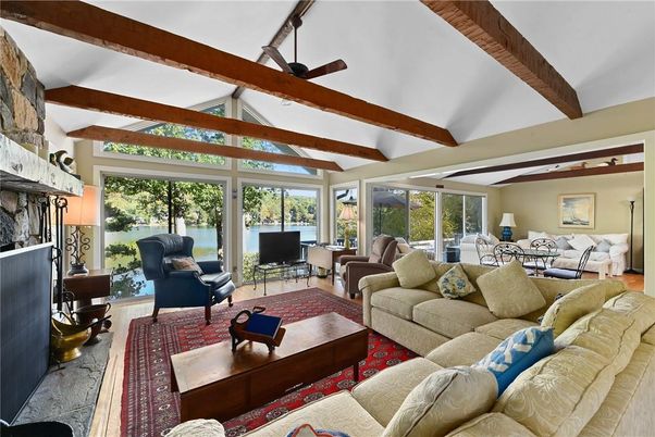 Interior, Living room, Wooden Beams
