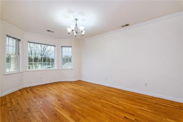 Chandelier, Empty room, Interior, Wood Texture Flooring