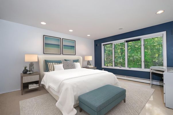 Bedroom, Interior, Recessed Lighting