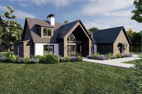 Backyard, Exterior, Facade, Farmhouse