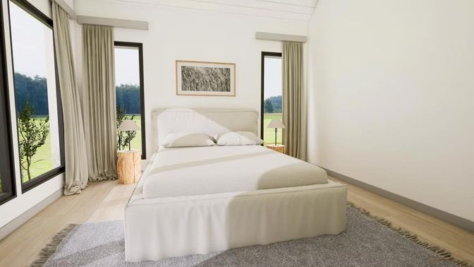 Bedroom, Interior, Wood Texture Flooring