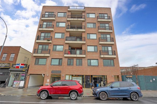 Exterior, Facade, Brick Facade, Condo Building