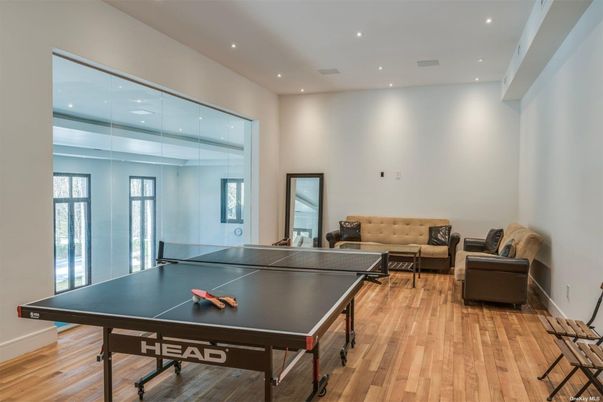 Game Room, Interior, Recessed Lighting, Wood Texture Flooring
