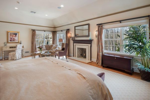 Bedroom, Fireplace, Interior, Recessed Lighting