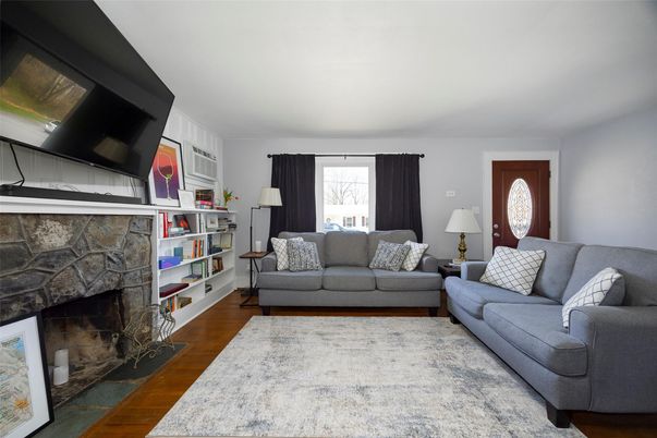 Fireplace, Interior, Living room, Wood Texture Flooring