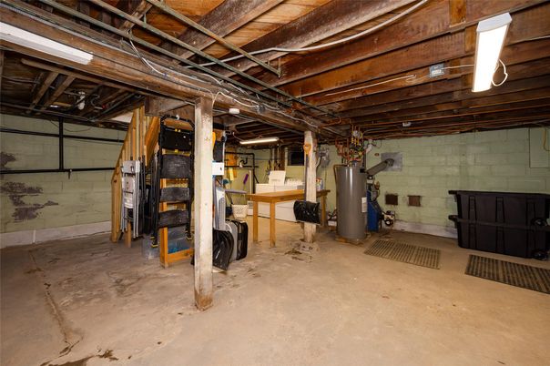 Interior, Stone Walls, Wooden Beams