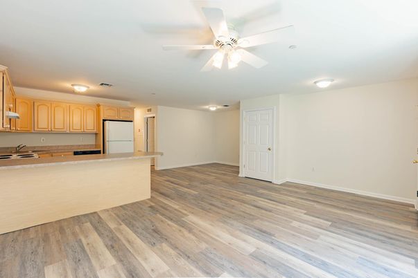 Empty room, Interior, Kitchen, Wood Texture Flooring