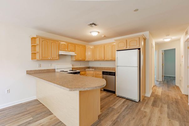 Interior, Kitchen, Wood Texture Flooring
