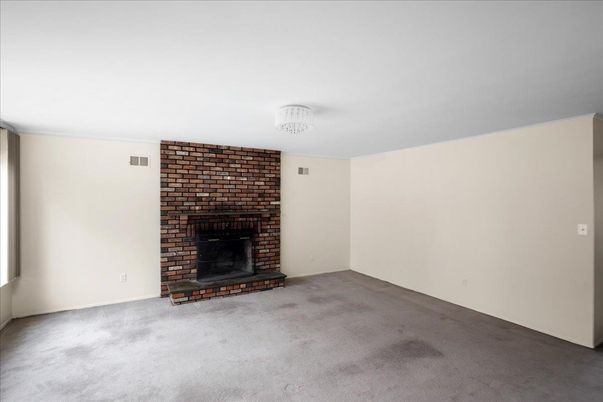 Empty room, Fireplace, Interior