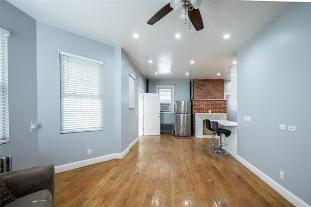 Interior, Recessed Lighting, Stone Walls, Wood Texture Flooring