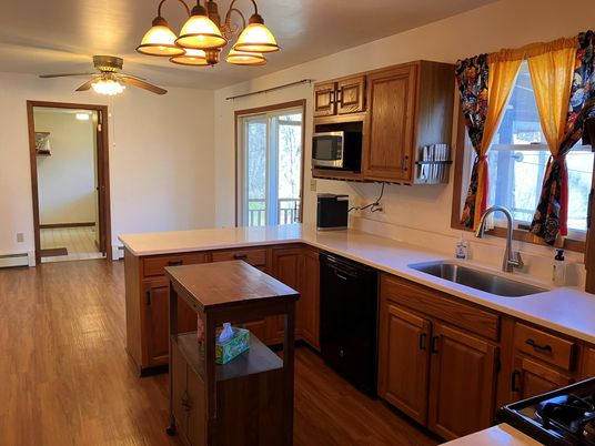 Interior, Kitchen, Wood Texture Flooring