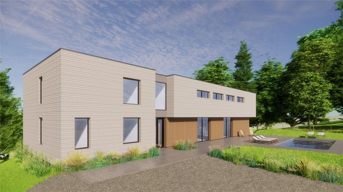 Backyard, Exterior, Facade, Modern