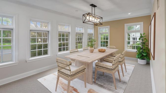 Dining room, Interior, Pendant Lights, Recessed Lighting