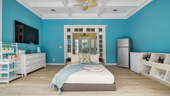 Bedroom, Interior, Wood Texture Flooring