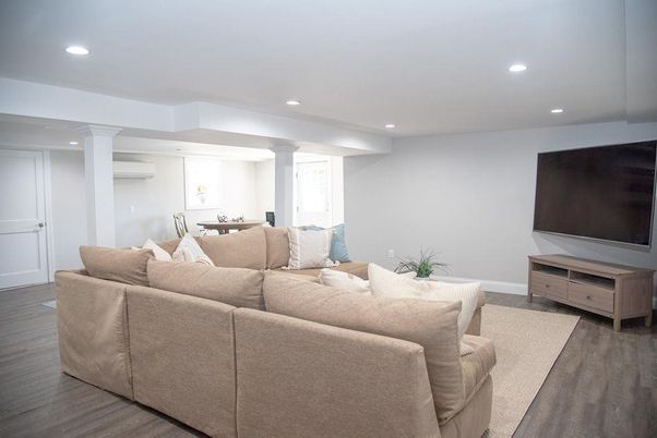 Dining room, Interior, Living room, Recessed Lighting, Wood Texture Flooring
