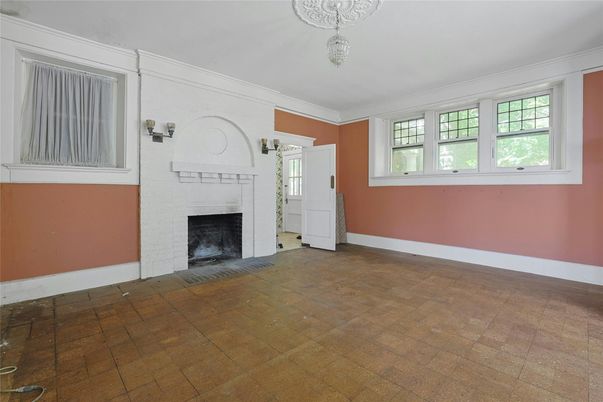 Empty room, Fireplace, Interior