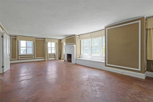Empty room, Fireplace, Interior, Wood Texture Flooring