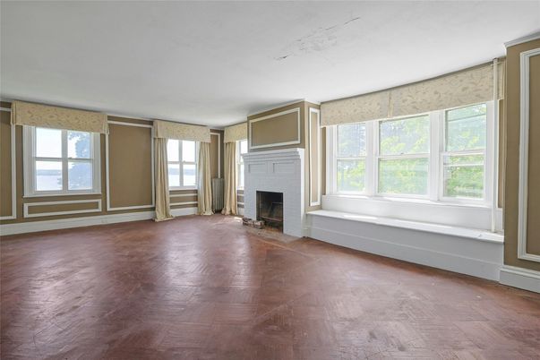 Empty room, Fireplace, Interior, Wood Texture Flooring