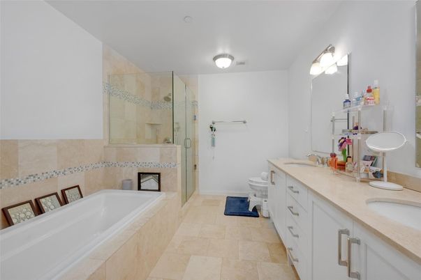 Bathroom, Dual Sink Vanities, Glass Shower, Interior