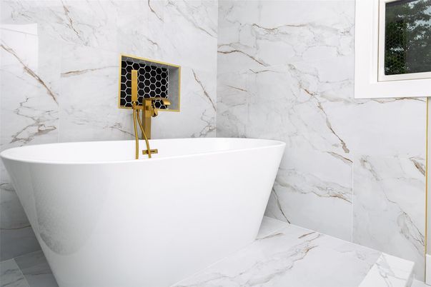 Bathroom, Free Standing Baths, Interior, Marble, Marble Walls