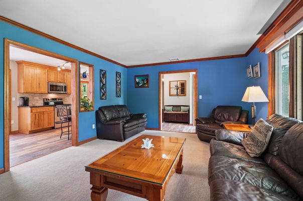 Interior, Kitchen, Living room, Stainless Steel Appliances, Wood Texture Flooring