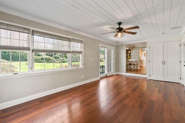 Dining room, Empty room, Interior, Wood Texture Flooring