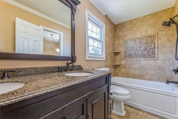 Bathroom, Dual Sink Vanities, Interior, Stone Walls
