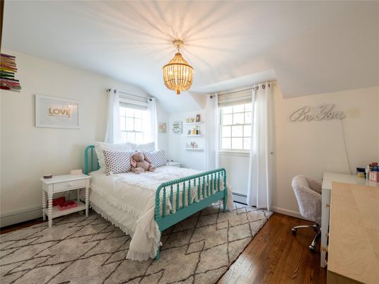 Bedroom, Chandelier, Interior, Wood Texture Flooring
