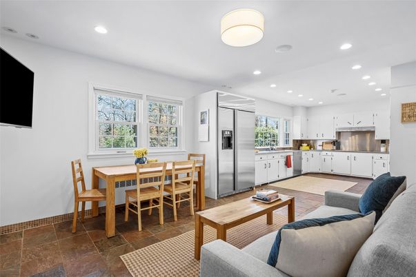 Dining room, Interior, Kitchen, Living room, Recessed Lighting, Stainless Steel Appliances