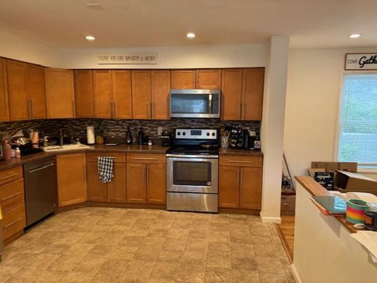 Interior, Kitchen, Recessed Lighting, Stainless Steel Appliances