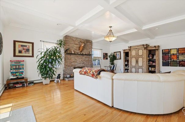 Fireplace, Interior, Living room, Stone Walls, Wood Texture Flooring