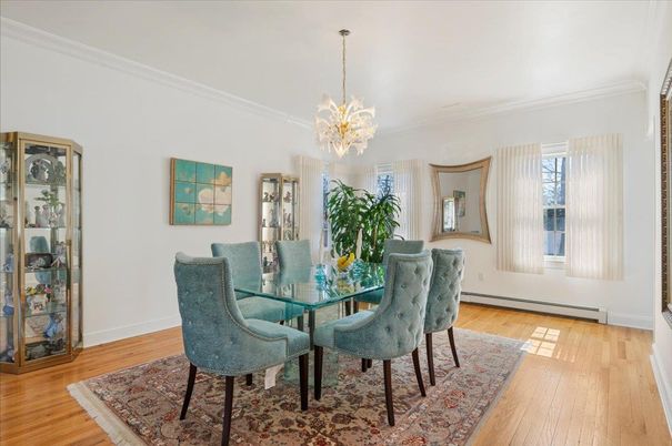 Chandelier, Dining room, Interior, Wood Texture Flooring