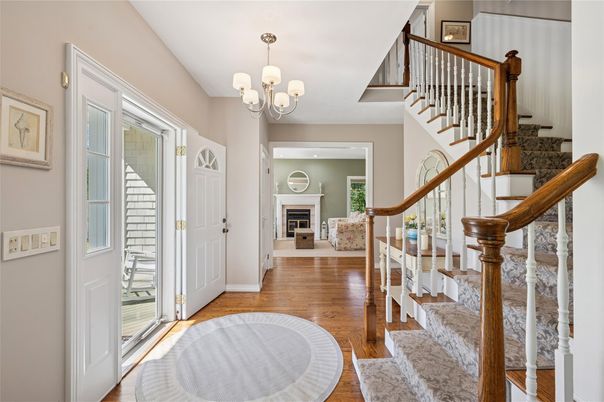 Chandelier, Fireplace, Interior, Wood Texture Flooring