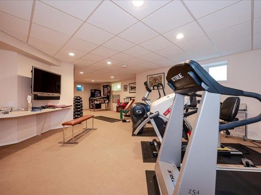 Fitness Equipment, Gym, Interior, Recessed Lighting