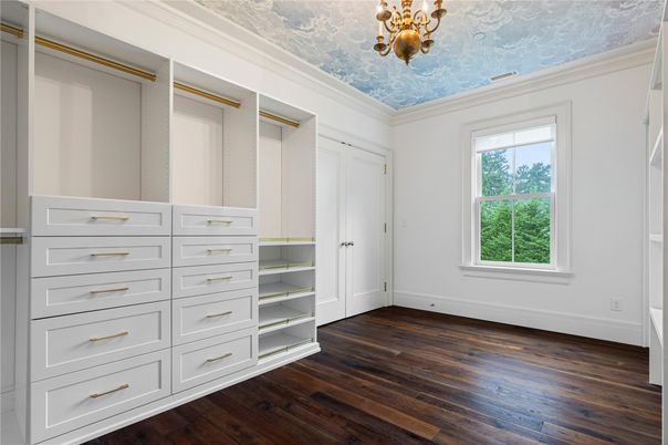 Chandelier, Interior, Walk-in Closets, Wood Texture Flooring