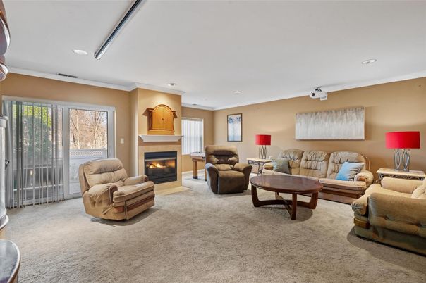 Fireplace, Interior, Living room, Recessed Lighting