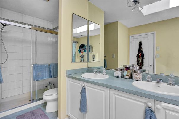 Bathroom, Dual Sink Vanities, Glass Shower, Interior