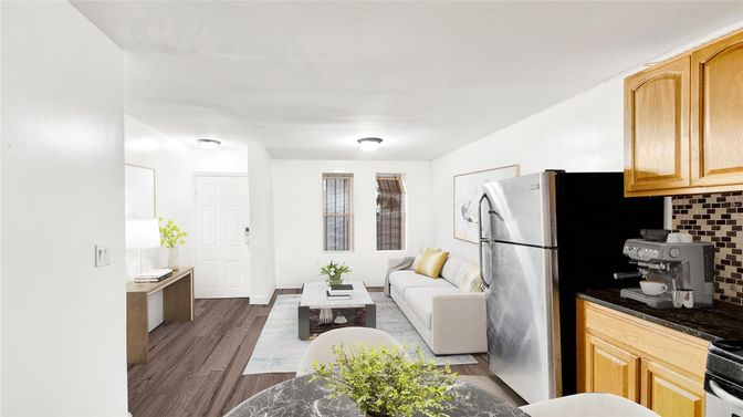 Interior, Kitchen, Living room, Wood Texture Flooring