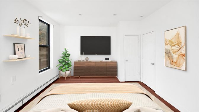 Bedroom, Interior, Wood Texture Flooring
