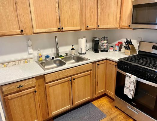 Interior, Kitchen, Wood Texture Flooring