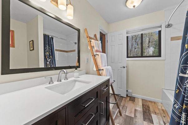 Bathroom, Interior, Wood Texture Flooring