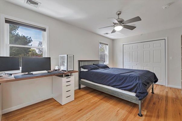 Bedroom, Home Office, Interior, Wood Texture Flooring