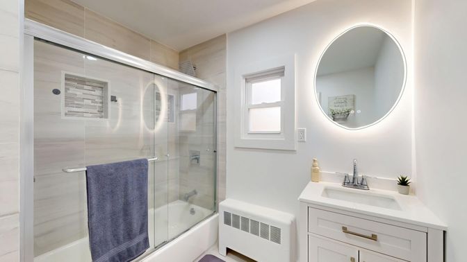 Bathroom, Glass Shower, Interior
